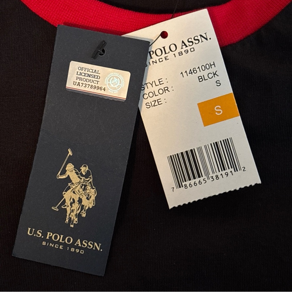 NEW W/tag Polo Assn. Big Pony #3 Navy, Red Trim T-Shirt Short Sleeve Size Small - Picture 8 of 15